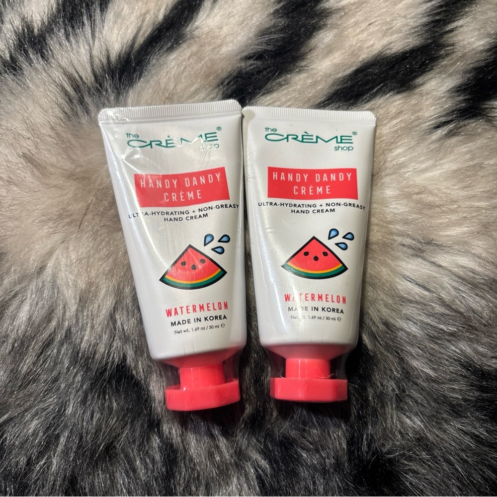 The Crème Shop Handy Dandy Watermelon Hand Cream - Red Cap 2pk
